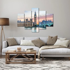 Tablou - Londra în culori pastelate (150x105 cm)