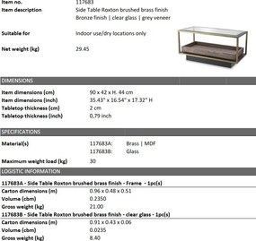 Masuta laterala design LUX Roxton