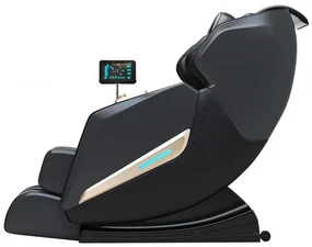 Fotoliu de masaj SULPICIUS, AI voce, Incalzire, Bluetooth, Display, Ecran tactil, Controler rapid cotiera, Zero Gravity, 2 Boxe, Moduri Automate, Suport Picioare extensibil, Piele PU Premium
