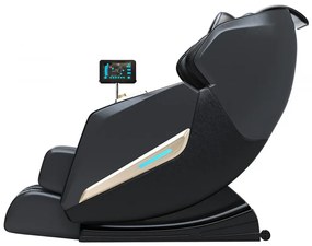 Fotoliu de masaj SULPICIUS, AI voce, Incalzire, Bluetooth, Display, Ecran tactil, Controler rapid cotiera, Zero Gravity, 2 Boxe, Moduri Automate, Suport Picioare extensibil, Piele PU Premium