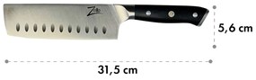 Alpha-Royal German 5", set de 4 cuțite pentru steak, 56 HCR, oțel inoxidabil
