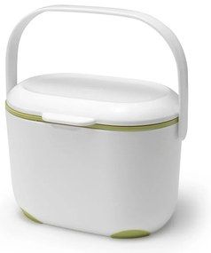 Recipient pentru deșeuri compostabile Addis Caddy, 2,5 l, alb-verde