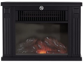 HOMCOM Șemineu electric sobă Stil Contemporan Termostat 600-1200 W Alb | Aosom Romania