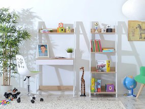 Masă PC Dylen (stejar + alb). 1109741