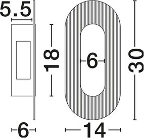 Aplica de perete LED decorativa VETRIO