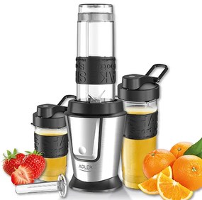 Blender cu 2 Recipiente Portabile cu Capac Adler AD 4081, 500 W, 570 ml si 400 ml
