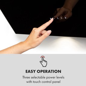 Klarstein Alina, hotă, 90 cm, 600 m³ / h, display LED, lumină, neagră