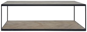 Masuta de cafea, natur, din lemn reciclat si metal, L120 cm, Versailles