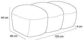 Taburet bej cu tapițerie din țesătură bouclé Hippolyte – Bobochic Paris