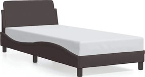 vidaXL Cadru de pat, Dover, maro închis, 90x190 cm, textil