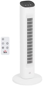Ventilator turn HOMCOM cu telecomandă, 3 viteze, mod de repaus | Aosom Romania