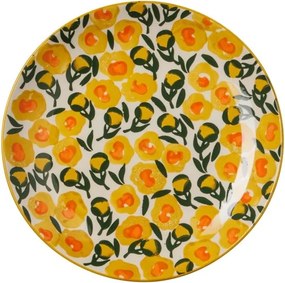 Farfurie din ceramica, D21cm Retro Flowers
