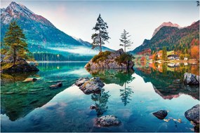 Tablou - Lacul Hintersee, Alpii Bavarezi, Austria (90x60 cm)
