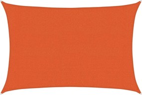 vidaXL Pânză parasolar, portocaliu dreptunghiular 3x4,5m HDPE 160 g/m²