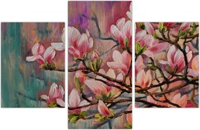 Tablou - Pictură în ulei, Sakura în floare (90x60 cm)