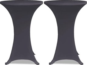 vidaXL Husă elastică pentru masă, 2 buc., antracit, 60 cm