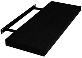 Raft de perete cu suport ascuns, 118x23.5x3.8 cm, Negru