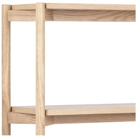 Bibliotecă în culoare naturală cu aspect de lemn de stejar 86x160x30 cm Braidwood – Actona