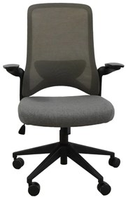 Ergodynamic Dolphin Black Grey - scaun de birou cu brate rabatabile