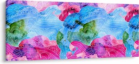 Tablou - Valuri colorate (120x50 cm)