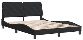 3207913 vidaXL Cadru de pat cu tăblie, negru, 120x200 cm, catifea