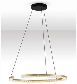 Lustra circulara aluminiu auriu GREAMY D-65cm