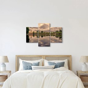 Tablou cu lac și copaci (90x60 cm)