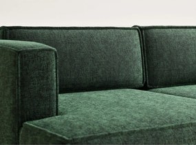 Colțar verde închis extensibil/cu spațiu de depozitare cu tapițerie din chenille (cu colț pe partea stângă/cu șezlong) Velto – Maison de Rêve