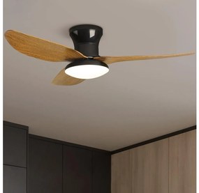 Ventilator LED dimabil de tavan Brilagi LED/30W/230V 3000-6500K negru/maro + telecomandă
