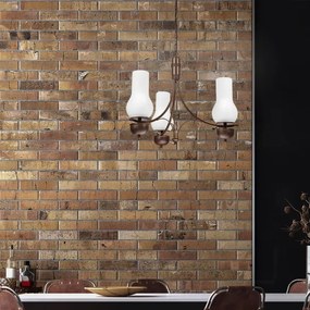 Lustră pe lanț Brilagi COTTAGE 3xE14/40W/230V stejar/alb