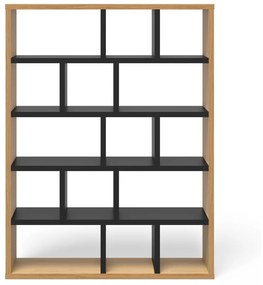 Bibliotecă negru-natural 150x198 cm Berlin – TemaHome