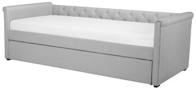 Pat extensibil 80 cm LISABON (cu somieră) (gri deschis). 1022716