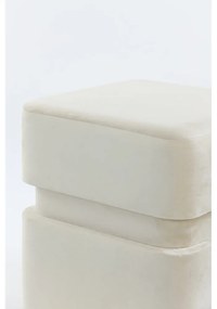 Taburet crem cu tapițerie din catifea Piazza – Light &amp; Living