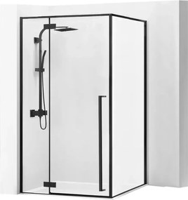 Cabina de dus dreptunghiulara Rea Fargo cu usa batanta 90x120 negru mat