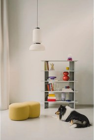 Bibliotecă gri deschis din metal 120x156x37 cm Hes – noo.ma