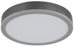 Plafoniera LED aluminiu argintiu, MDF gri DORO 30cm