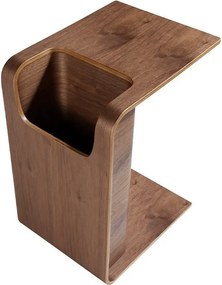 Masuta auxiliara cu spatiu pentru depozitare Walnut Wood