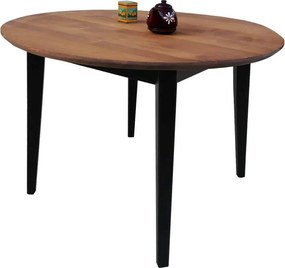 Masă lemn masiv Dining Rotundă Timeless 110x76 cm Negru