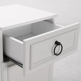 Noptieră 63x40 cm alb