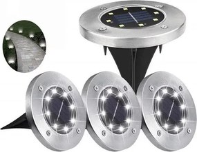Zaparkorun Lumini solare cu LED pentru grădină - 8 LED - alb rece - 4 buc