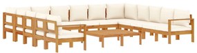 3214855 vidaXL Set de canapele de grădină cu perne 10 piese lemn masiv acacia