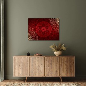 Tablou pe sticlă - Mandale aurii (70x50 cm)