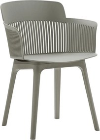 SCAUN tip fotoliu RIGATO -POLIPROPILENA- HORECA - GRI