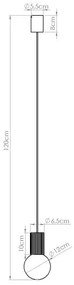 Lustră pe cablu Sollux SL.1739 HALO 1xG9/8W/230V d. 12 cm albastru