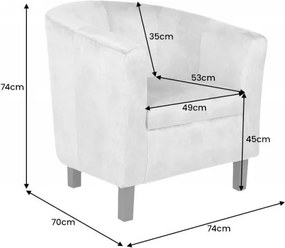 Fotoliu elegant si confortabil Hemingway, gri inchis