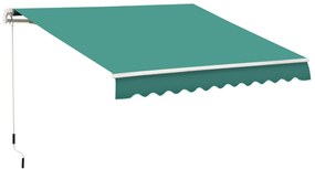 Outsunny Rulou Parasolar de Perete Impermeabil, Protecție UV și Rezistență la Apă, 295x245 cm, Verde | Aosom Romania