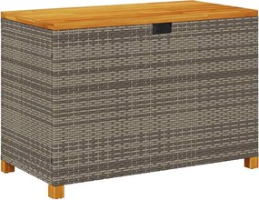vidaXL Cutie depozitare grădină gri 110x55x63 cm lemn acacia poliratan