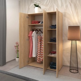 Dulap, cu trei uşi, stejar sonoma, RAMSA 3