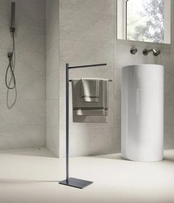 Gedy - Suport pentru prosoape TRILLY, 83,5 cm, gri metalizat