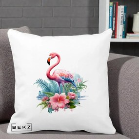 Perna Decorativa Raton in Halat Roz, 40x40 cm, Alba Mata, Husa Detasabila, Perna Inclusa, BEKZ®